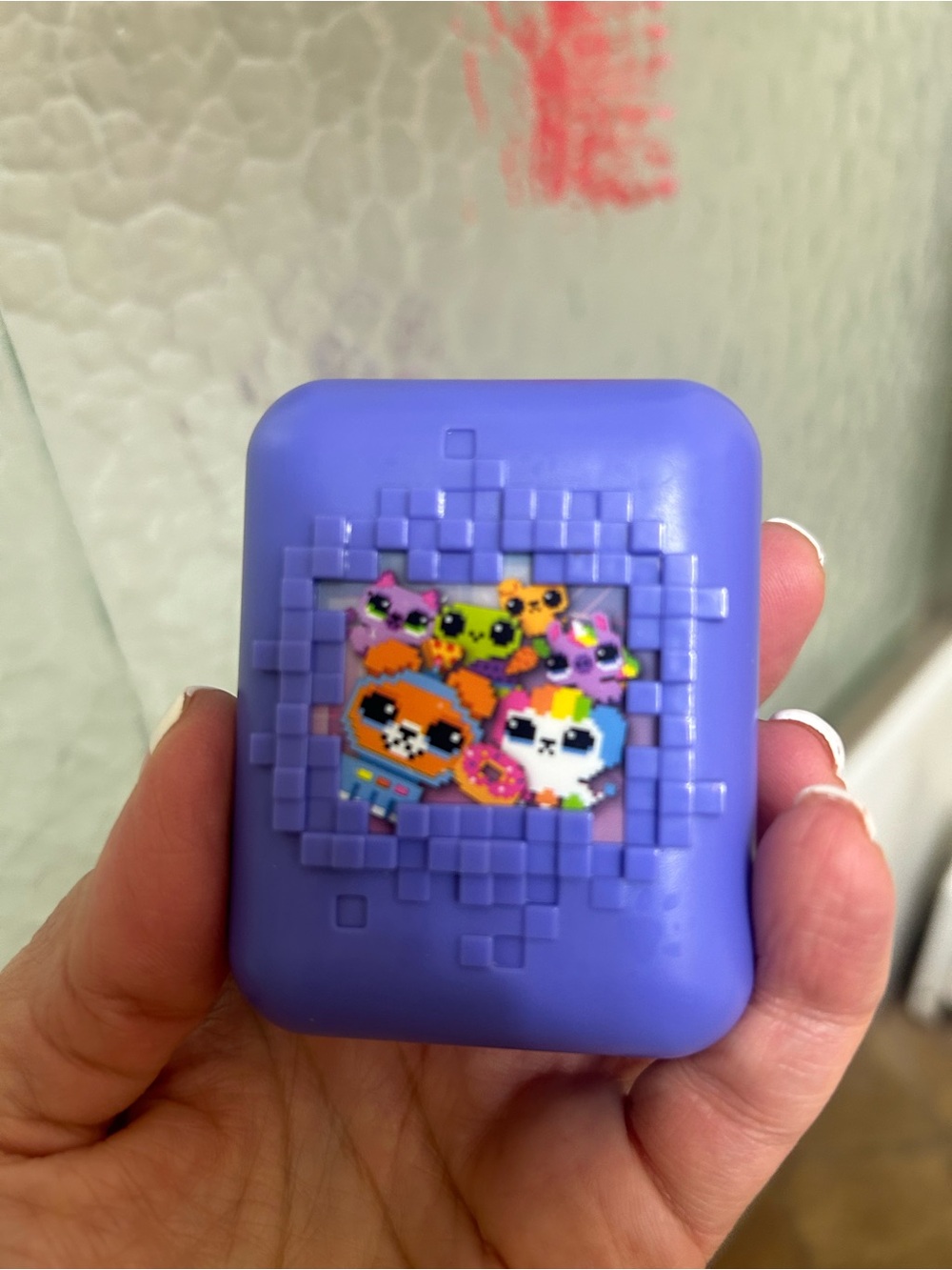 Mini Purple Toy Case with Pixel Pet Design - Bitzee - digital pet